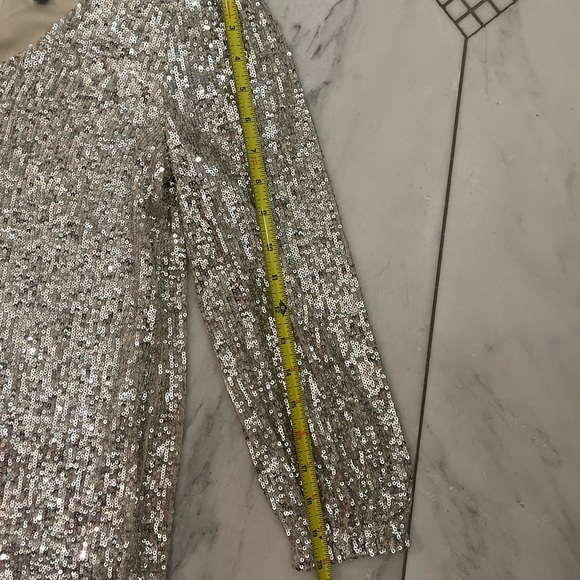 Silver glitter blouse size xxsmall - Picture 5 of 5